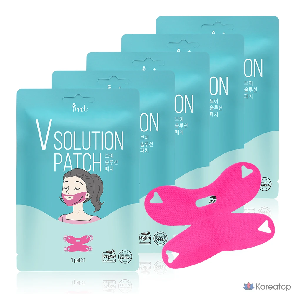 Пластыри Prreti V-Line Solution, 1 упаковка, 5 упаковок