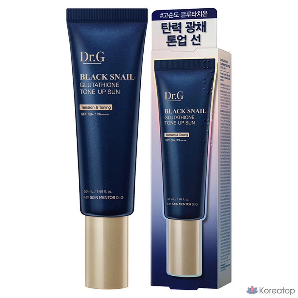 Солнцезащитный крем Dr.G Black Snail Glutathione Tone-Up Sunscreen SPF50+ PA++++, 50 мл, 1 шт.