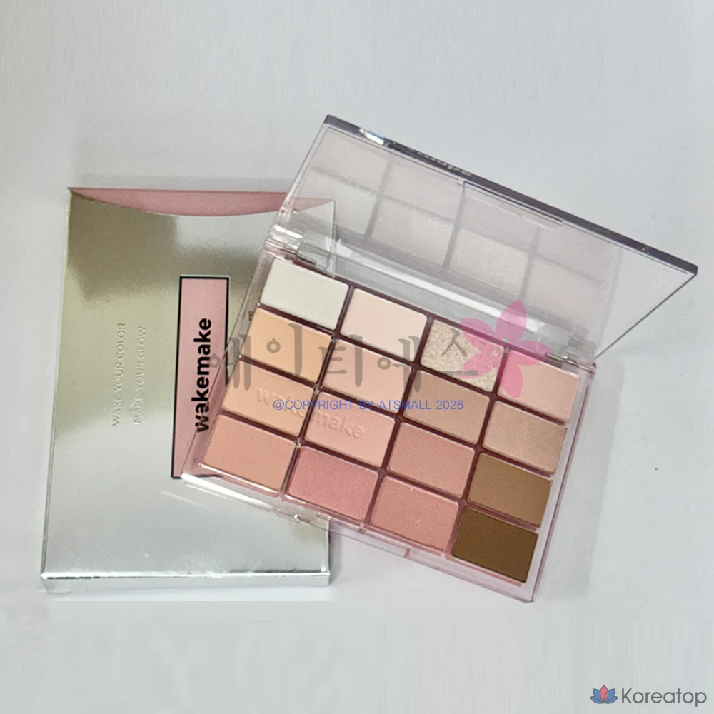 Палитра для век WAKEMAKE Soft Blurring Eye Palette 16 Colors, оттенок 03 Sunset Blurring, 1 шт.