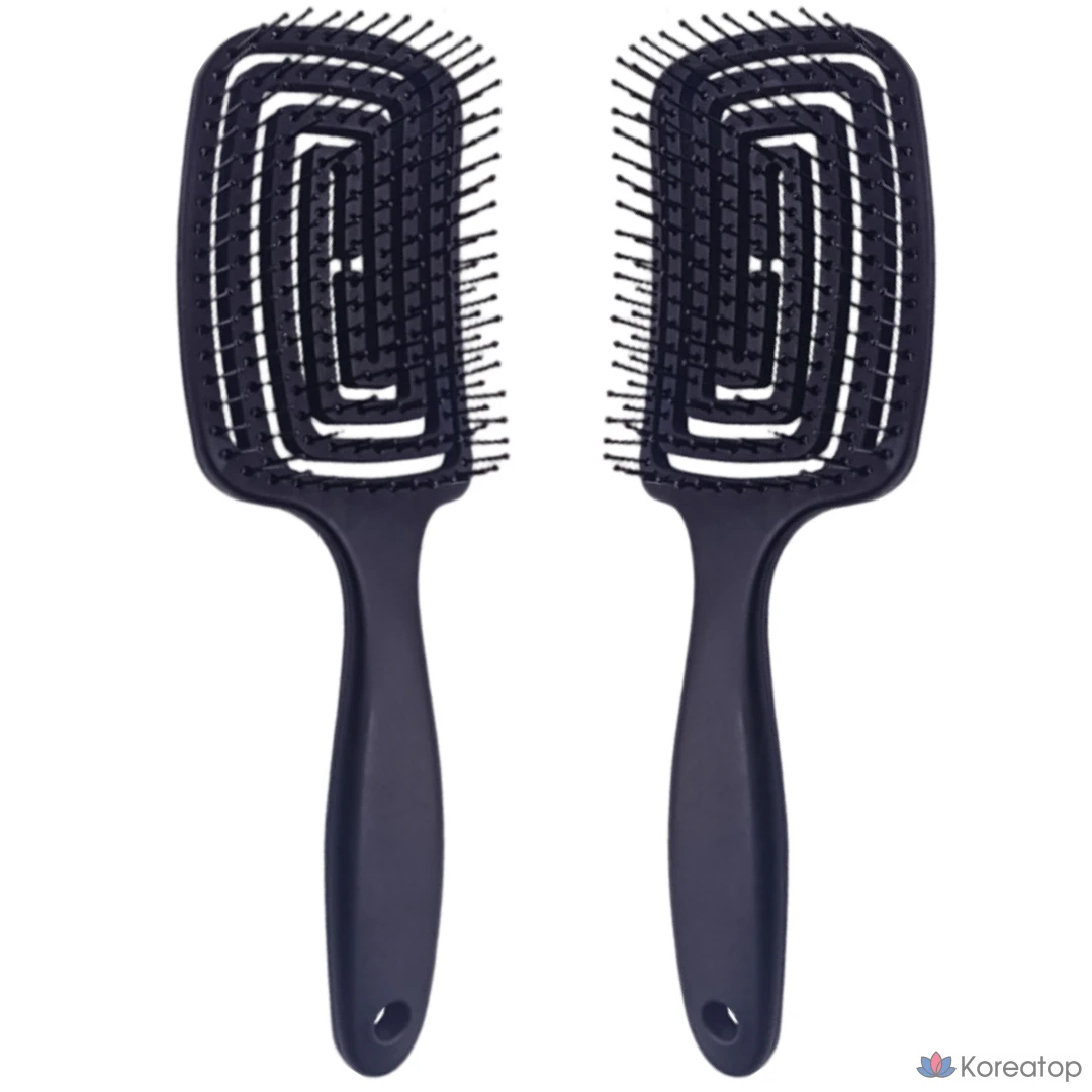 Расческа для укладки волос Luna Comfort Easy Volume Up, 1 шт., черная, набор из 2 штук.