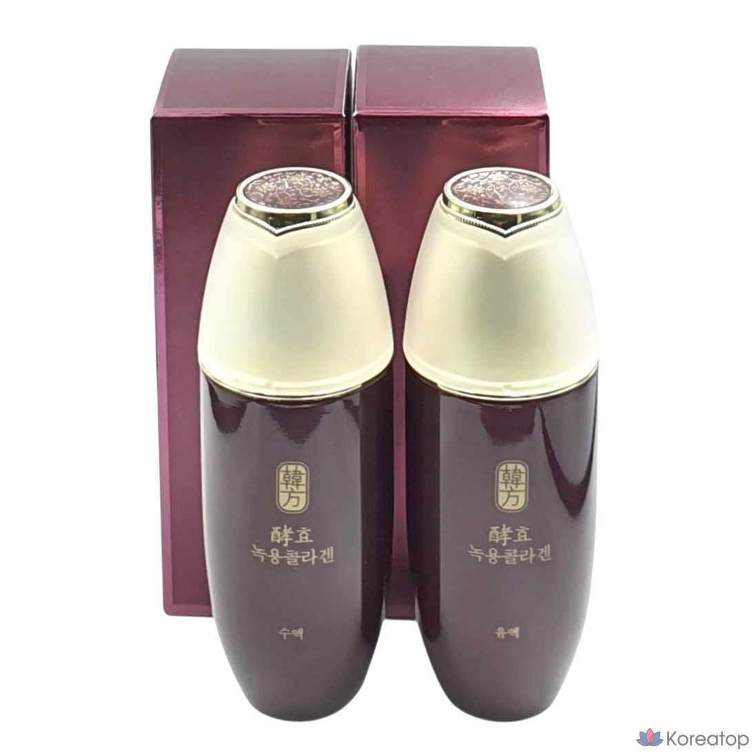 Набор для ухода Sooryehan Hyo Nok Yong Collagen 2-piece Set (Essence 140 ml + Emulsion 140 ml), 2 шт.