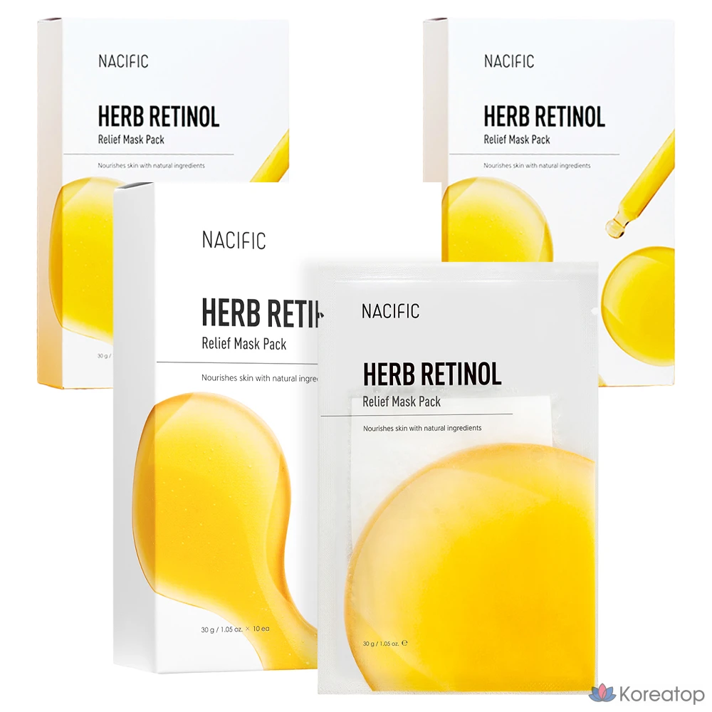 Маска для лица NACIFIC Herb Retinol Relief Mask Pack 30 г, 1 упаковка, 30 штук