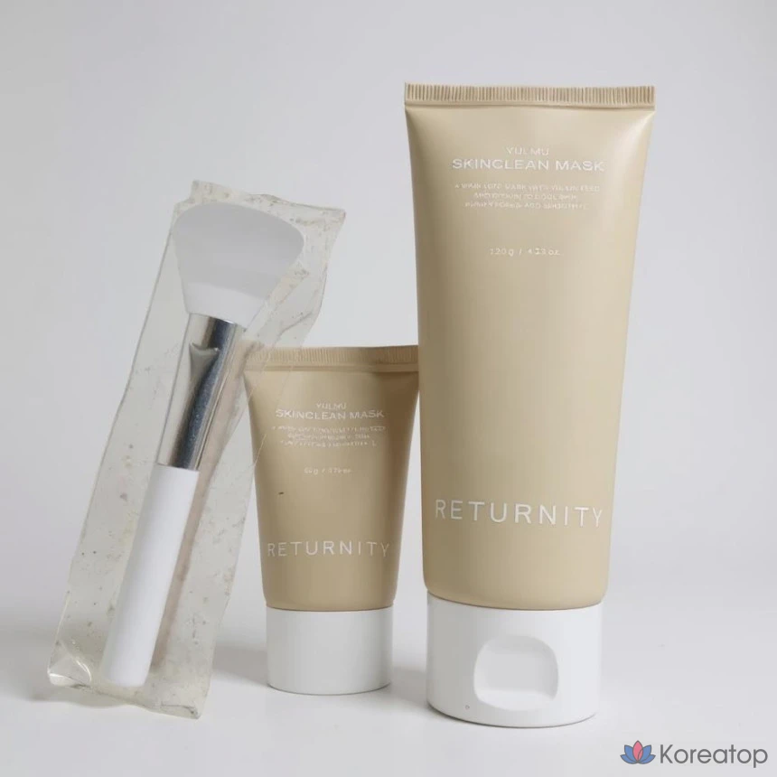 Набор для очищения кожи Returnity Job's Tears Skin Clean Pack + шпатель. Маска, которая действует в один шаг в течение 15 минут и быстро смывается. RETURNITY, 1 шт.