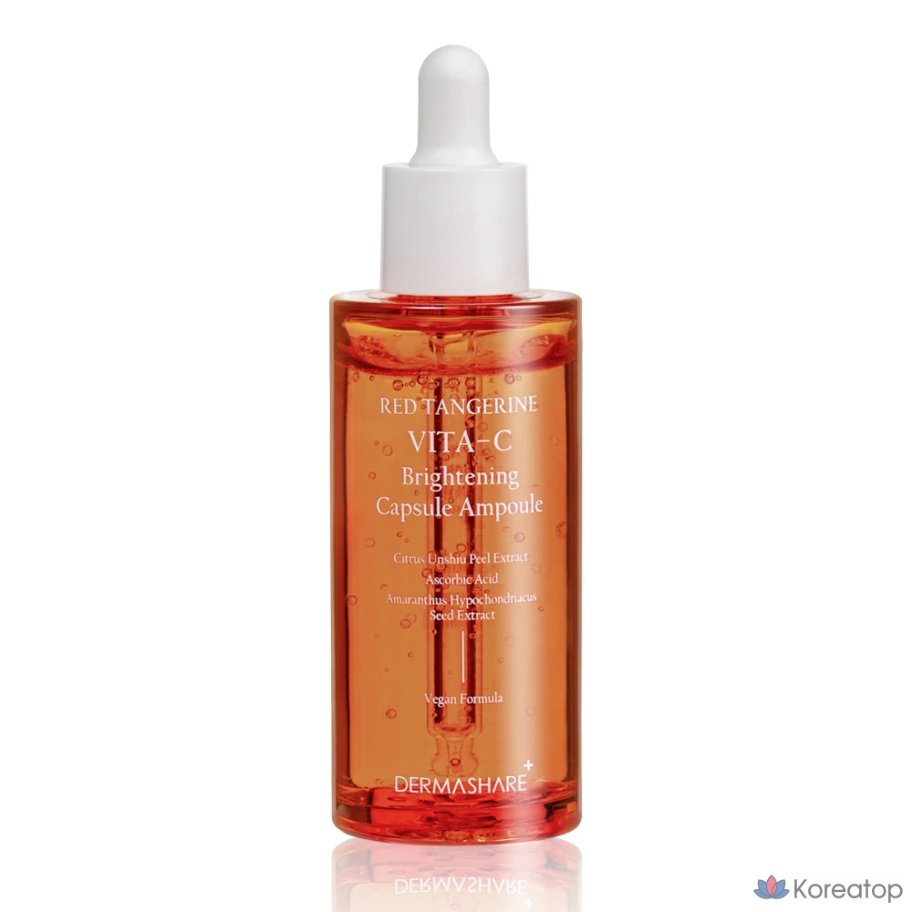 Сыворотка-капсула Dermashare Red Fragrance Vita C для осветления, отбеливания, сияния, ухода за кожей, от веснушек и морщин, увлажняющая ампула, 50 мл, 1 шт.