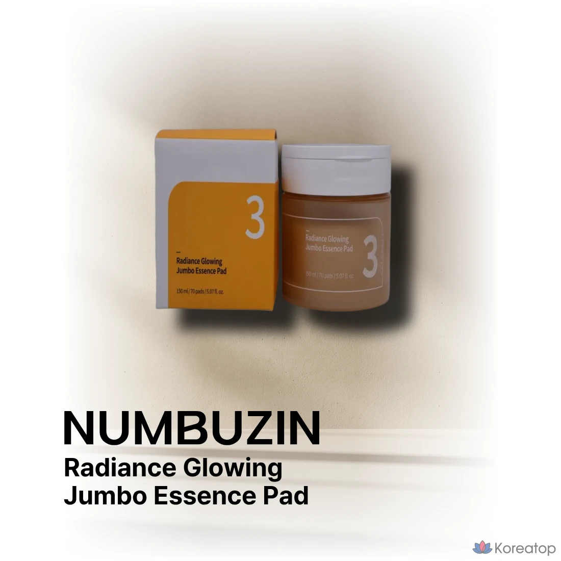 Пэды для лица Numbuzin No.3 Clear Glow Essence Jumbo Pad, 150 мл, 70 шт.