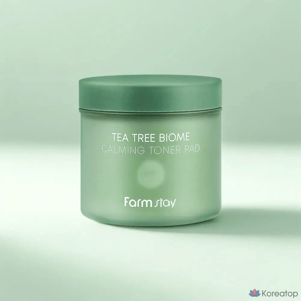 Тонизирующие подушечки Farmstay Tea Tree Biome Calming Toner Pads для снятия покраснения и раздражения кожи, 70 подушечек