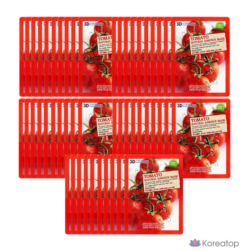 Тканевая маска для лица FoodaHolic 3D Tomato Mask Pack, 50 шт.