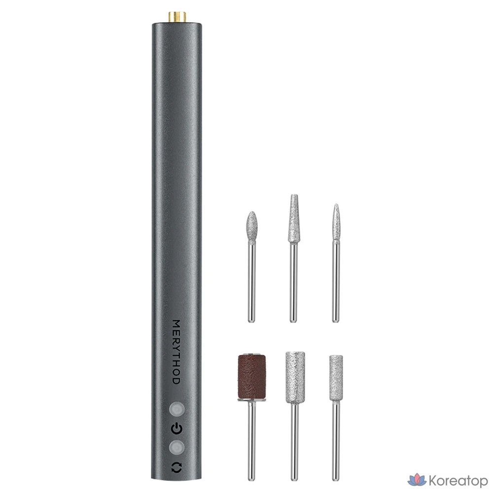 Набор для ухода за ногтями Merythod Care: корпус + 6 насадок, 1 набор, разные цвета.