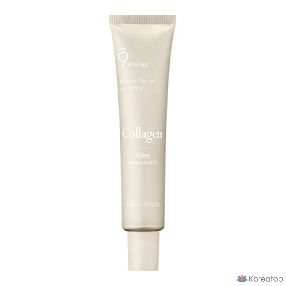 Ампульная сыворотка 9wishes Collagen Ampoule Eye &amp; Face Cream, 40 мл, 1 шт.