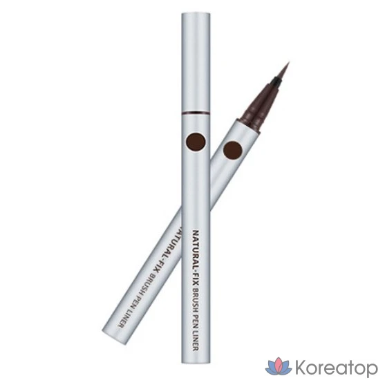 Подводка для глаз Missha Natural Fix Brush Pen Liner, оттенок Brown, 0.6 г, 1 шт.