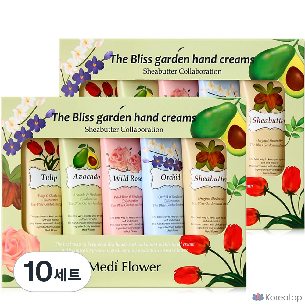Набор для ухода MediFlower The Bliss Garden Hand Cream 5-piece Set, 50 г, 10 шт.