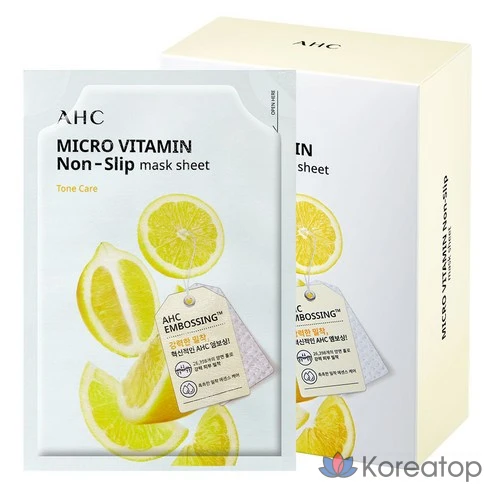 Тканевая маска AHC Micro Vitamin Non-Slip Mask Sheet Tone Care, 33 мл
