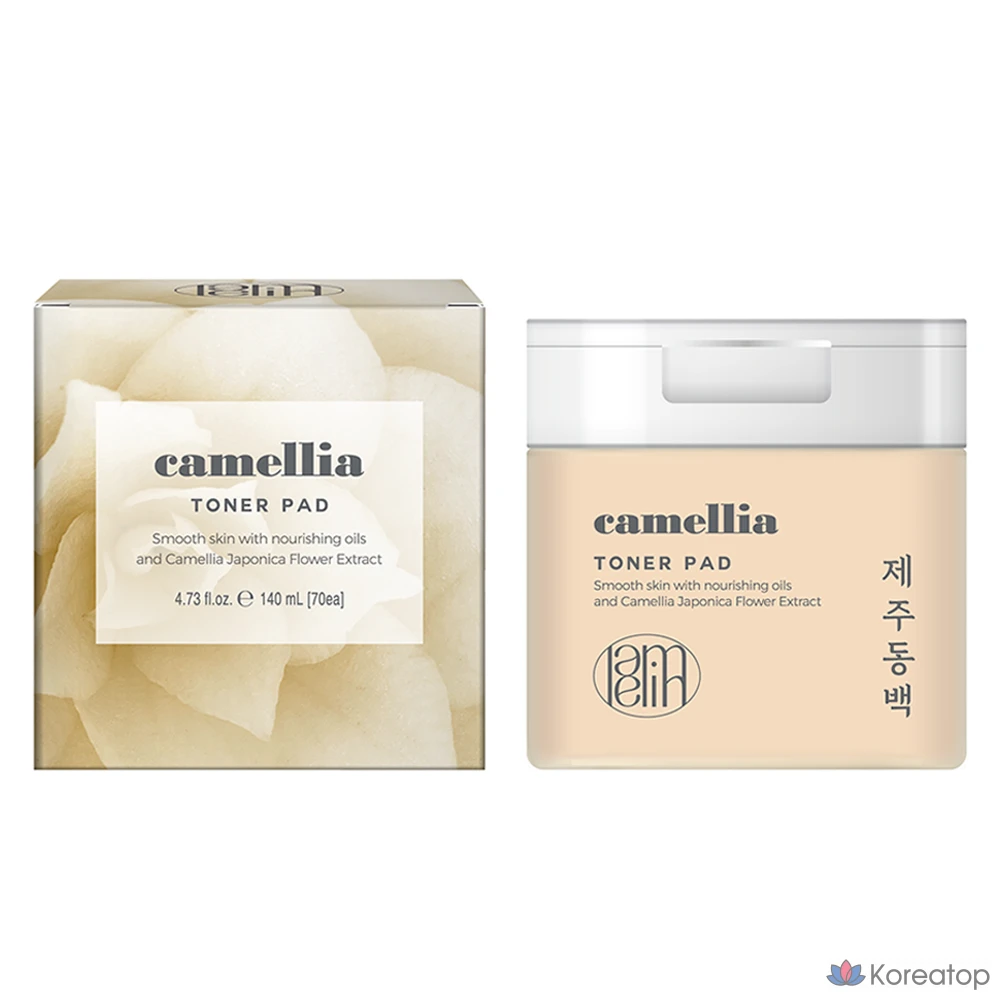 Тоник-подушечки Lamelin Camellia, 140 мл, 1 упаковка, 70 листов.