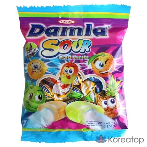 Кислые мягкие конфеты Damla Tayas, 90 г