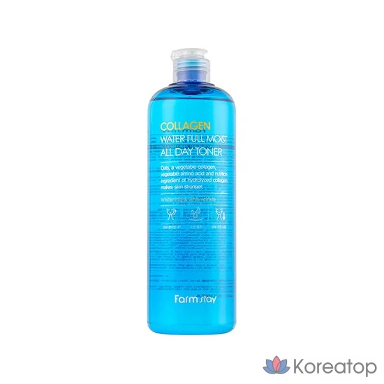 Тонер FarmStay Collagen Water Full Moist All Day Toner, 500 мл, 1 шт.