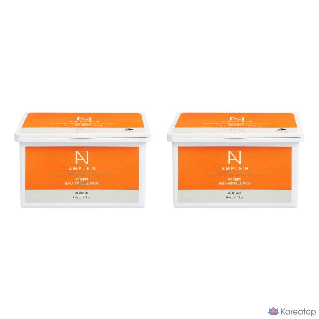 Ампульная маска Ample:N Korea VC Shot Daily Ampoule Mask, 4 шт.