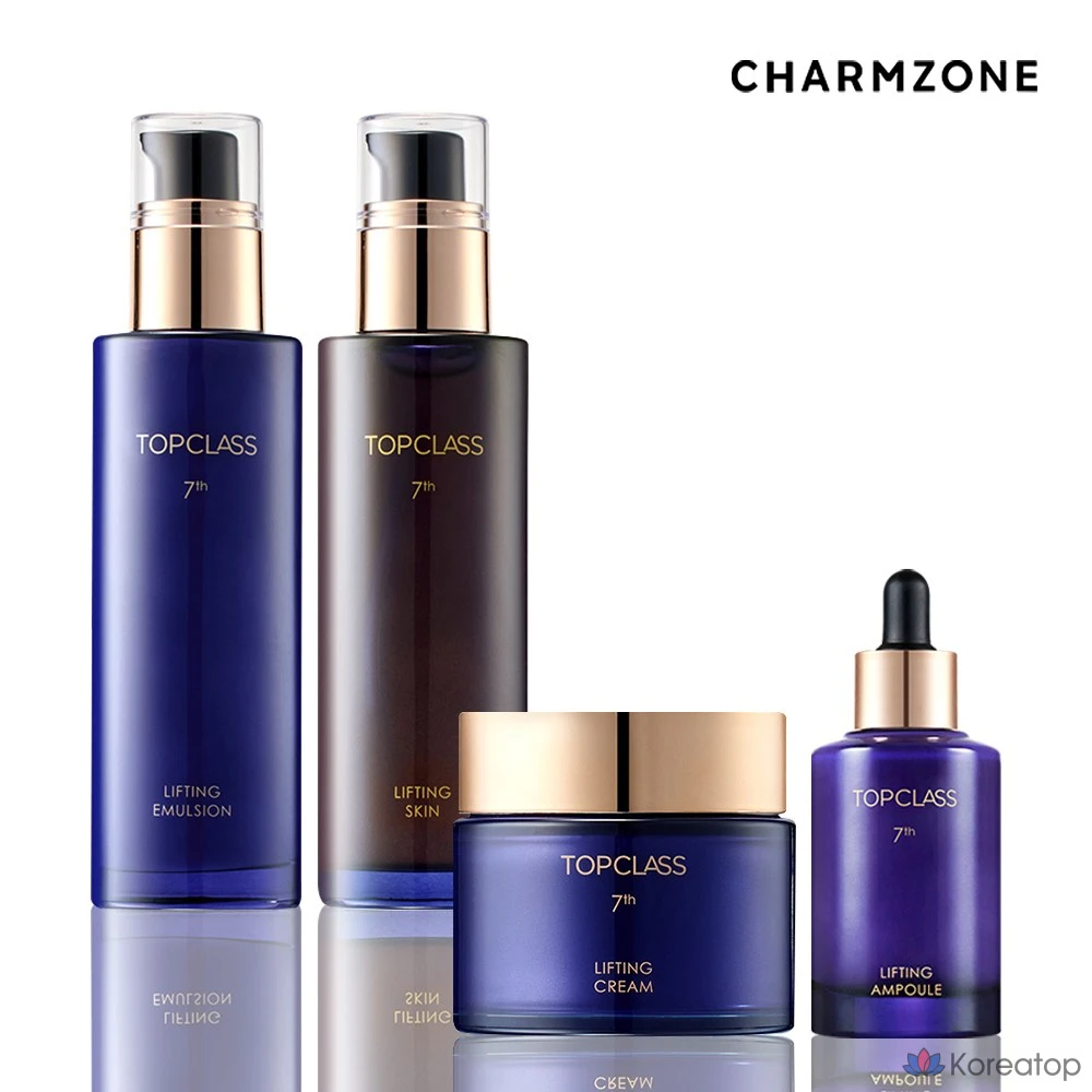 Набор Charmzone Top Class 7th Generation Lifting Basic из 4 предметов (средство для кожи + лосьон + крем + ампула)