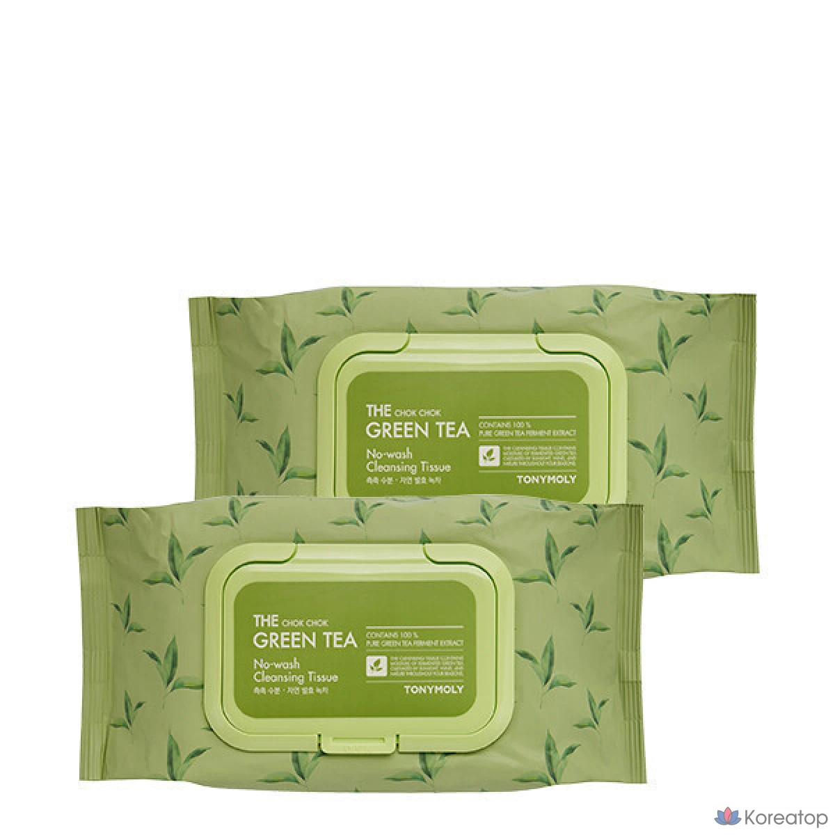 Набор салфеток для умывания Chok Chok Green Tea No-Washing Tissue Set, 1 упаковка