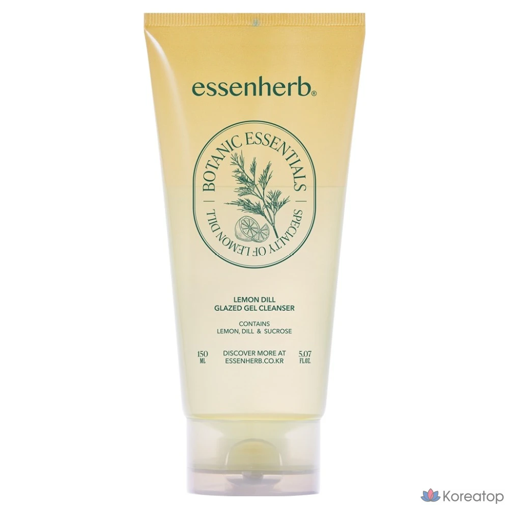 EssenHerb Глазурованный очищающий гель с лимоном и укропом, 1 шт., 150 мл