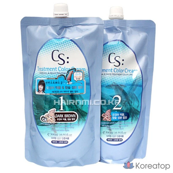 Средство для лечения волос Incus CS Treatment Squid Ink Two Phase System, оттенок Dark Brown, 500 мл, 1 шт.