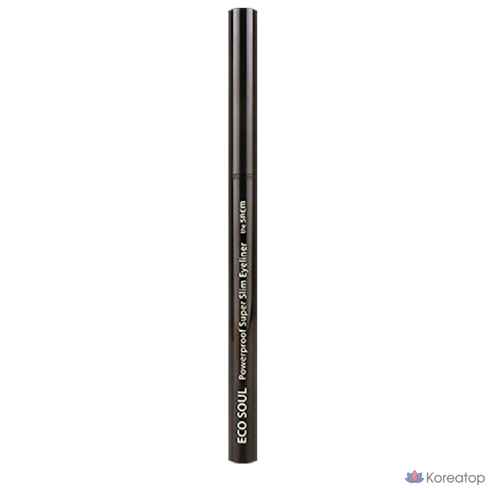 Подводка для глаз The Saem Eco Soul Power Proof Slim Liner, оттенок BK02 Ash Black, 1 шт.