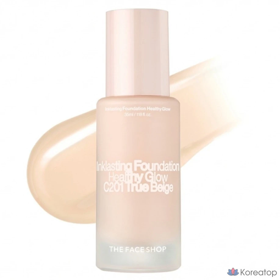 Тональный крем The Face Shop Ink Lasting Foundation Healthy Glow, оттенок C201 True Beige, 1 шт.