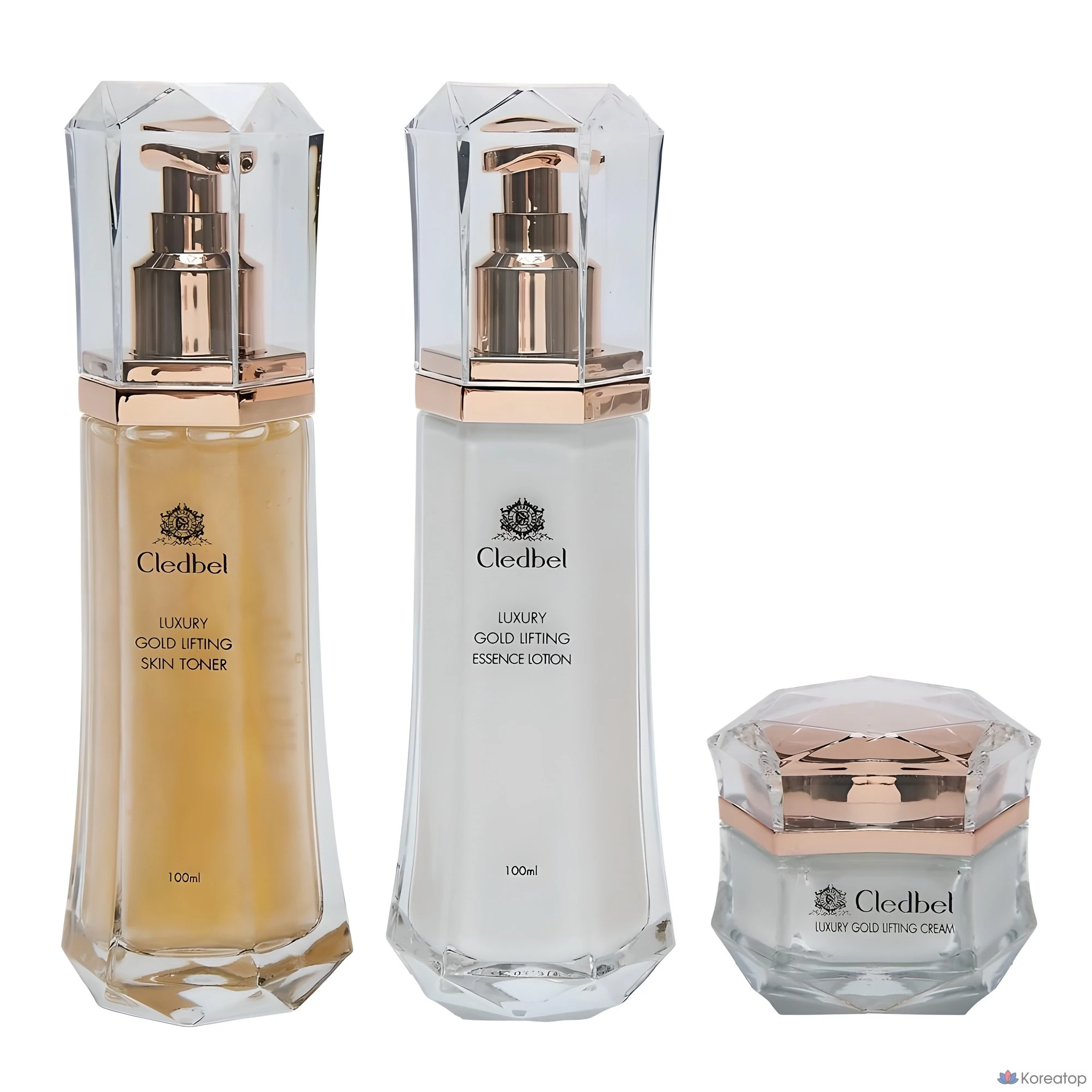 Clédbel Luxury Gold Lifting Basic Full Set Skin + Lotion + Cream, 1 комплект
