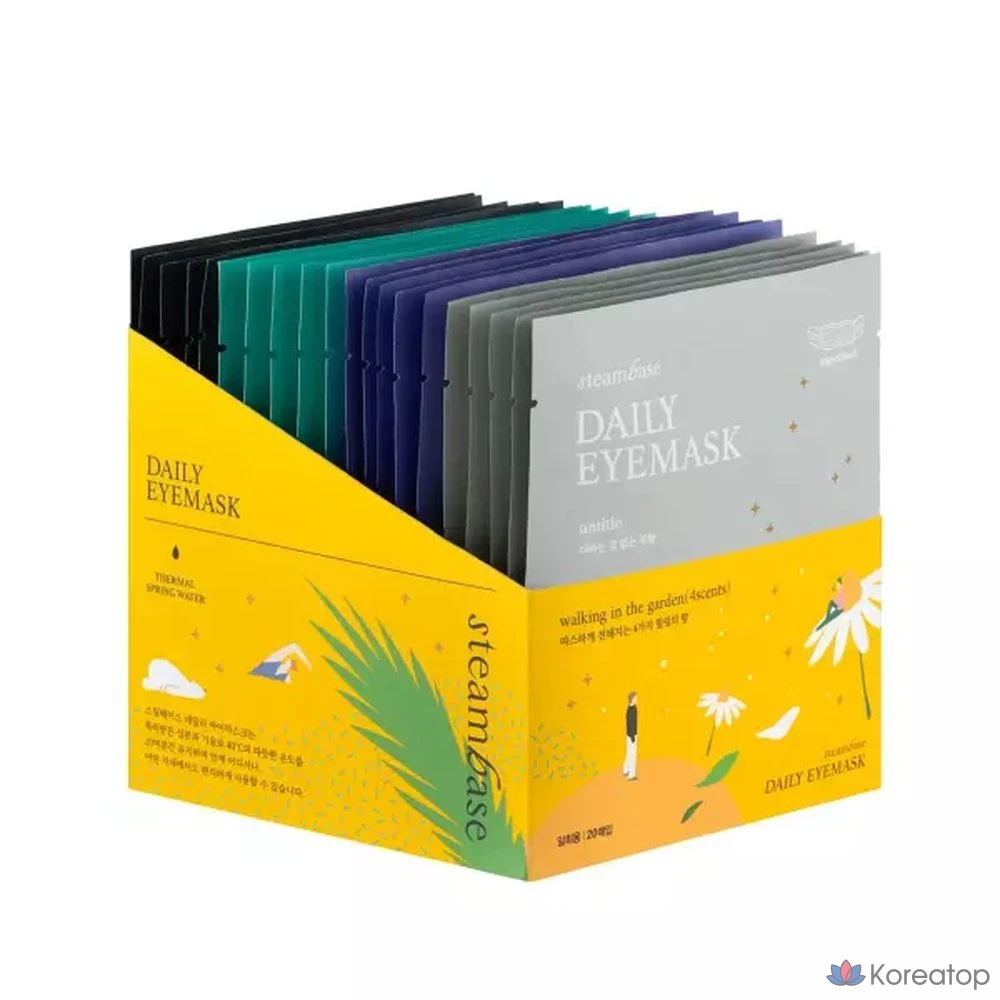 Набор из 20 масок для глаз Steam Base Daily Eye Mask (смешанный ассортимент), Costco, 1 комплект.