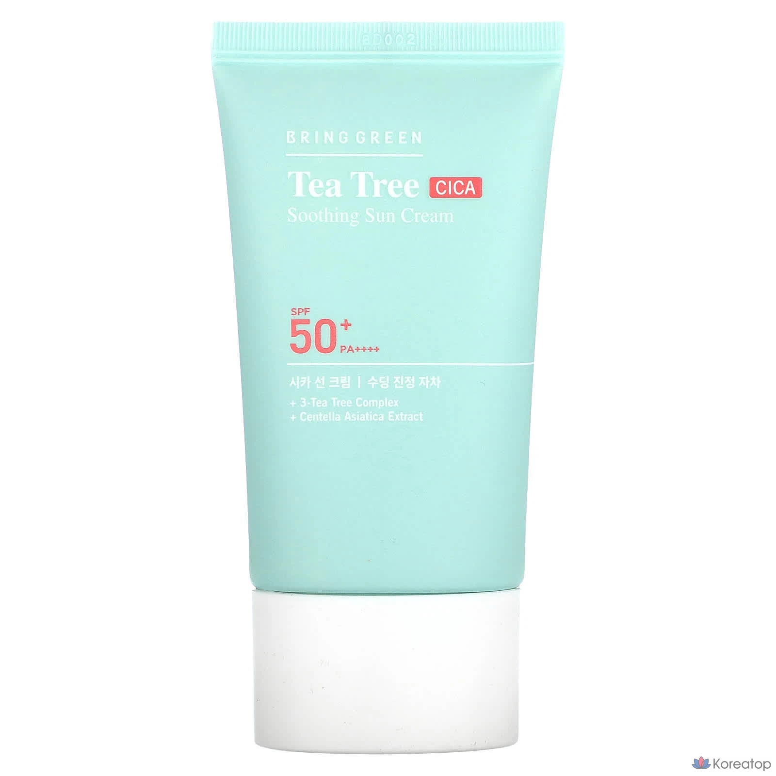 Солнцезащитный крем Bring Green Tea Tree Cica Soothing Sun Cream SPF 50+ PA++++, 50 мл, 1 шт.