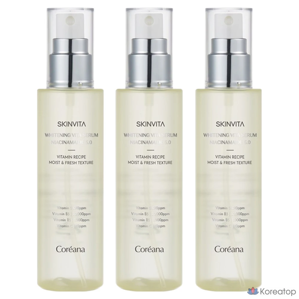Skincare Coreana Skin Vita Niacinamide 5.0 Whitening Essence Serum, 100ml, 1ea, 3ea