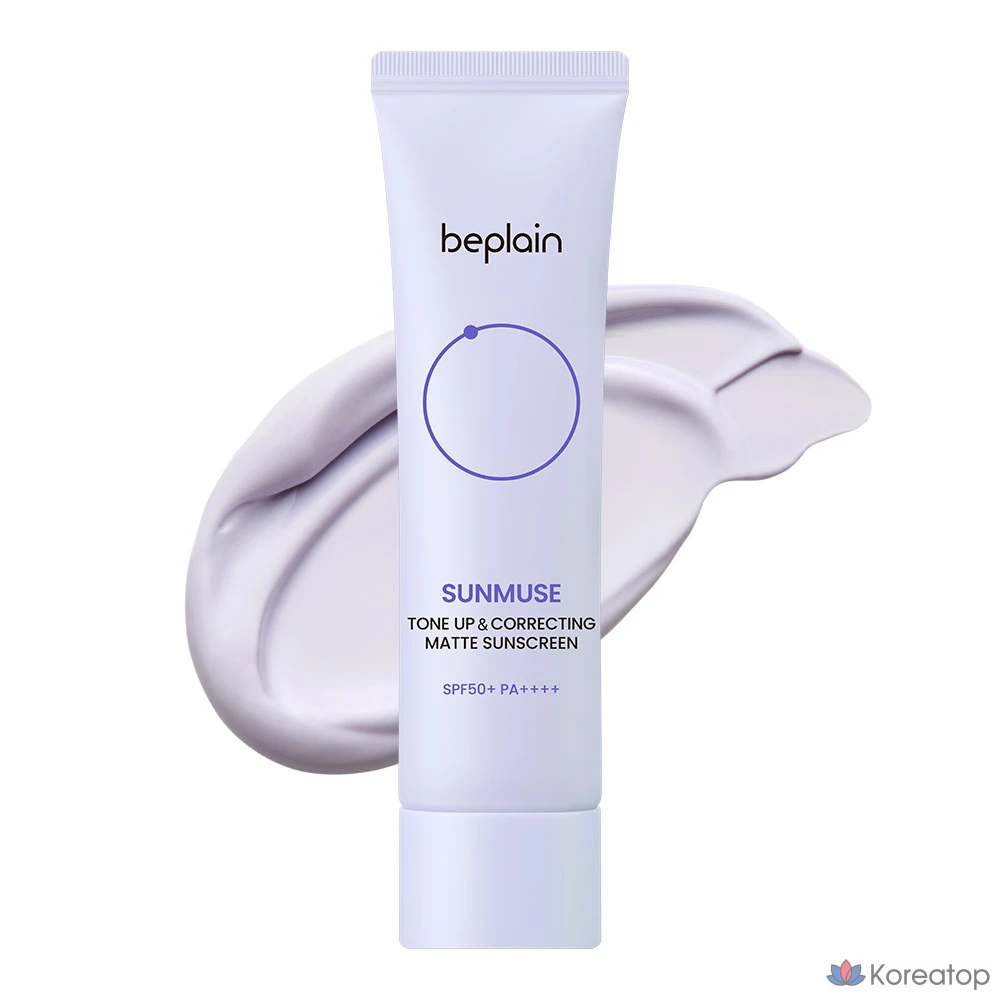 Солнцезащитный крем Beplain Sunmuse Tone-up & Correcting Matte Sun Cream SPF50+ PA++++, 50 мл, 1 шт.