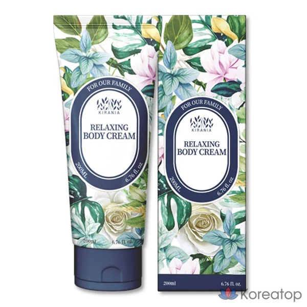 Расслабляющий парфюмированный крем для тела Kirania с цветочным ароматом, 200 мл, 1 шт.