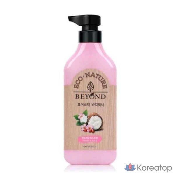 Увлажняющий гель для душа Beyond Nature 500 мл, аромат «Мягкий мускус», масло ши и шиповник, 1