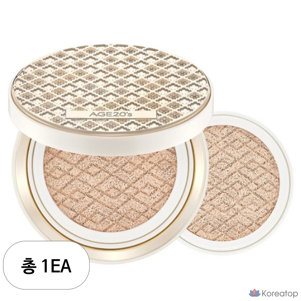 Тональный крем-кушон Age 20's Silk High Cover Cushion Foundation 13 г + сменный блок 13 г, № 21, светло-бежевый, 1 шт.