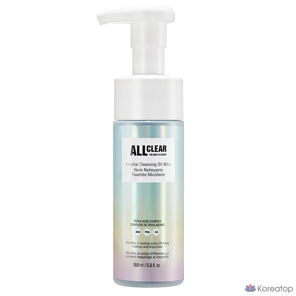 Мицеллярное очищающее масло All Clear в форме взбитых сливок, 150 мл, 1 шт.