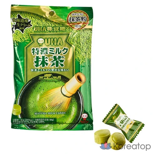 Конфеты UHA Mikakudo Tokuno Milk Matcha