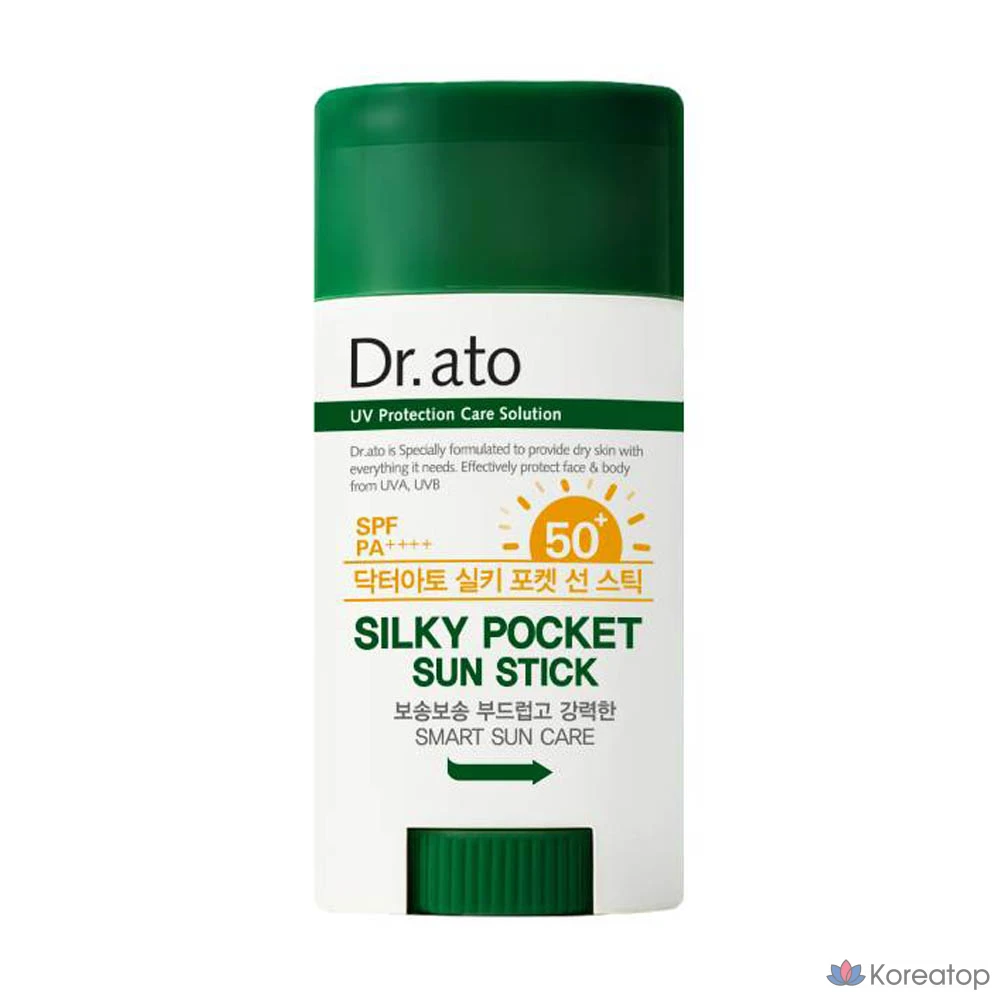 Солнцезащитный стик Dr. Ato Silky Pocket Sun Stick SPF50+ PA++++, 17 г, 1 шт.