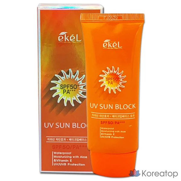Солнцезащитный крем Ekel UV Sun Block, 70 мл, SPF50+, 1 шт.