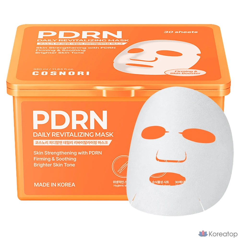 Восстанавливающая маска для лица Cosnori PDRN, 350 мл, 30 штук, 1 упаковка.