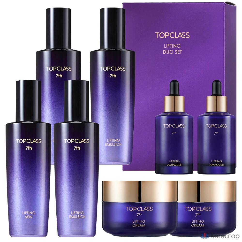 Набор Charmzone Top Class Lifting Duo Set из 8 средств (2 тональных средства + 2 эмульсии + 2 ампулы + 2 крема), 1 комплект.