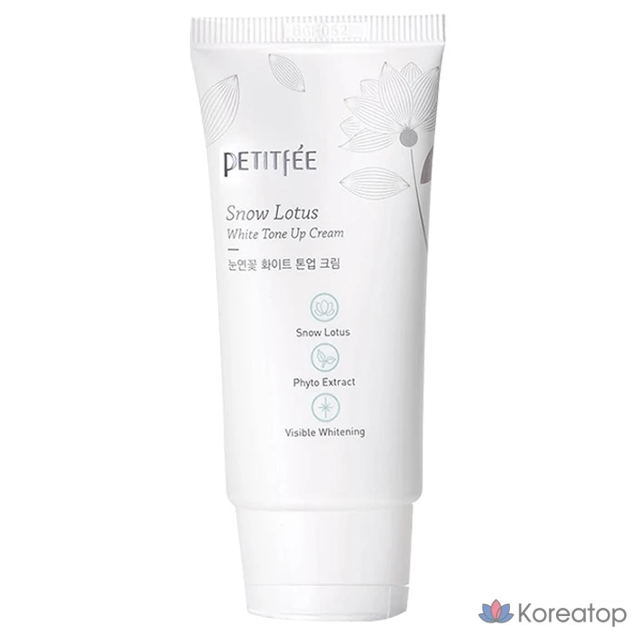 Отбеливающий тонирующий крем Petitfee Snow Lotus, 50 мл, 1 шт.