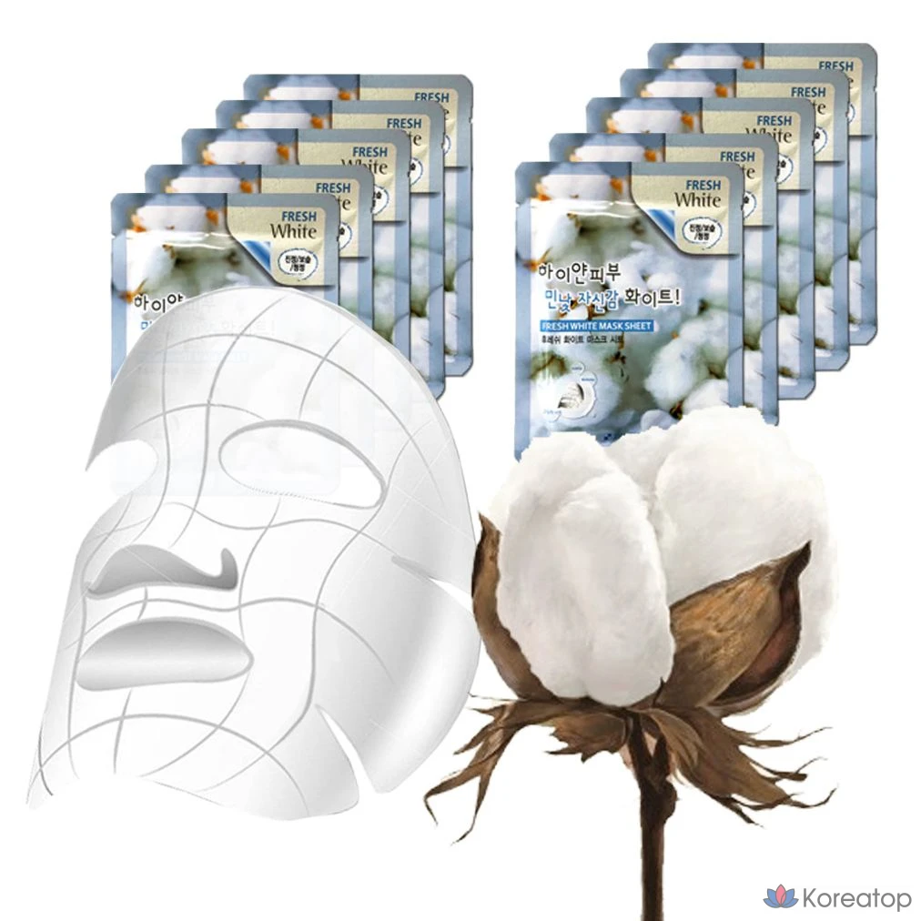 Тканевая маска для лица 3W Clinic Whitening High-Adhesion Hot&Cool Mask Sheet, 10 шт.
