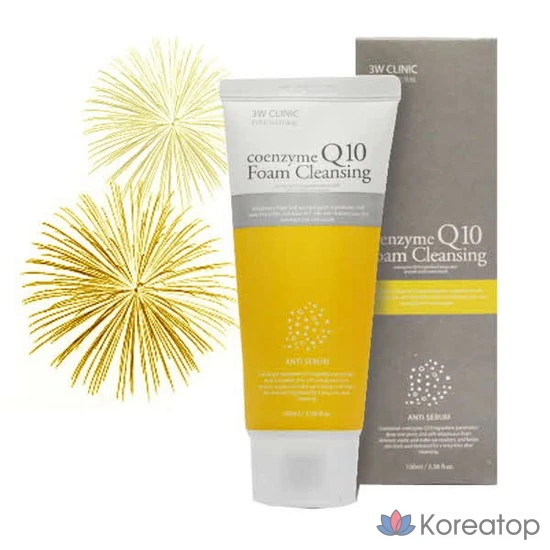 3W Пенка для умывания с коэнзимом Q10, 100 мл