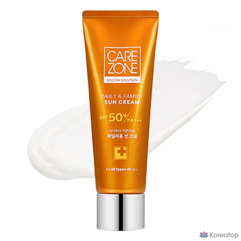 Солнцезащитный крем Carezone Daily &amp; Family Sun Care Cream SPF50+ PA+++, 80 мл, 1 шт.