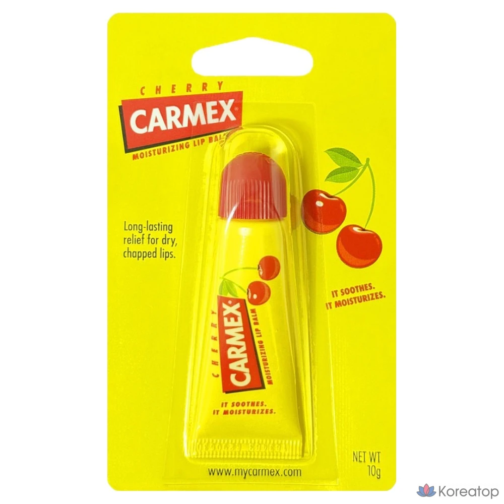 Увлажняющий бальзам для губ Carmex Cherry Tube, 10 г, 1 шт.
