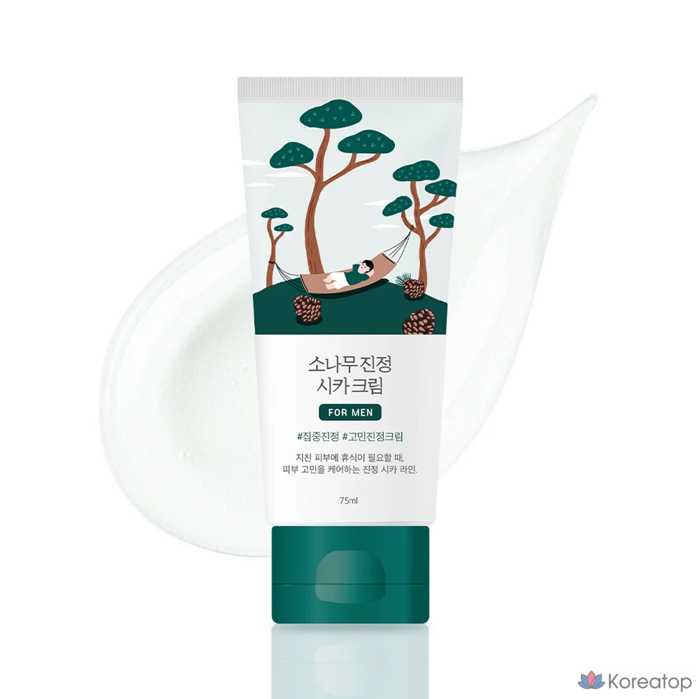 Успокаивающий крем Round Lab For Men Pine Tree Cica Cream, 75 мл, 1 шт.