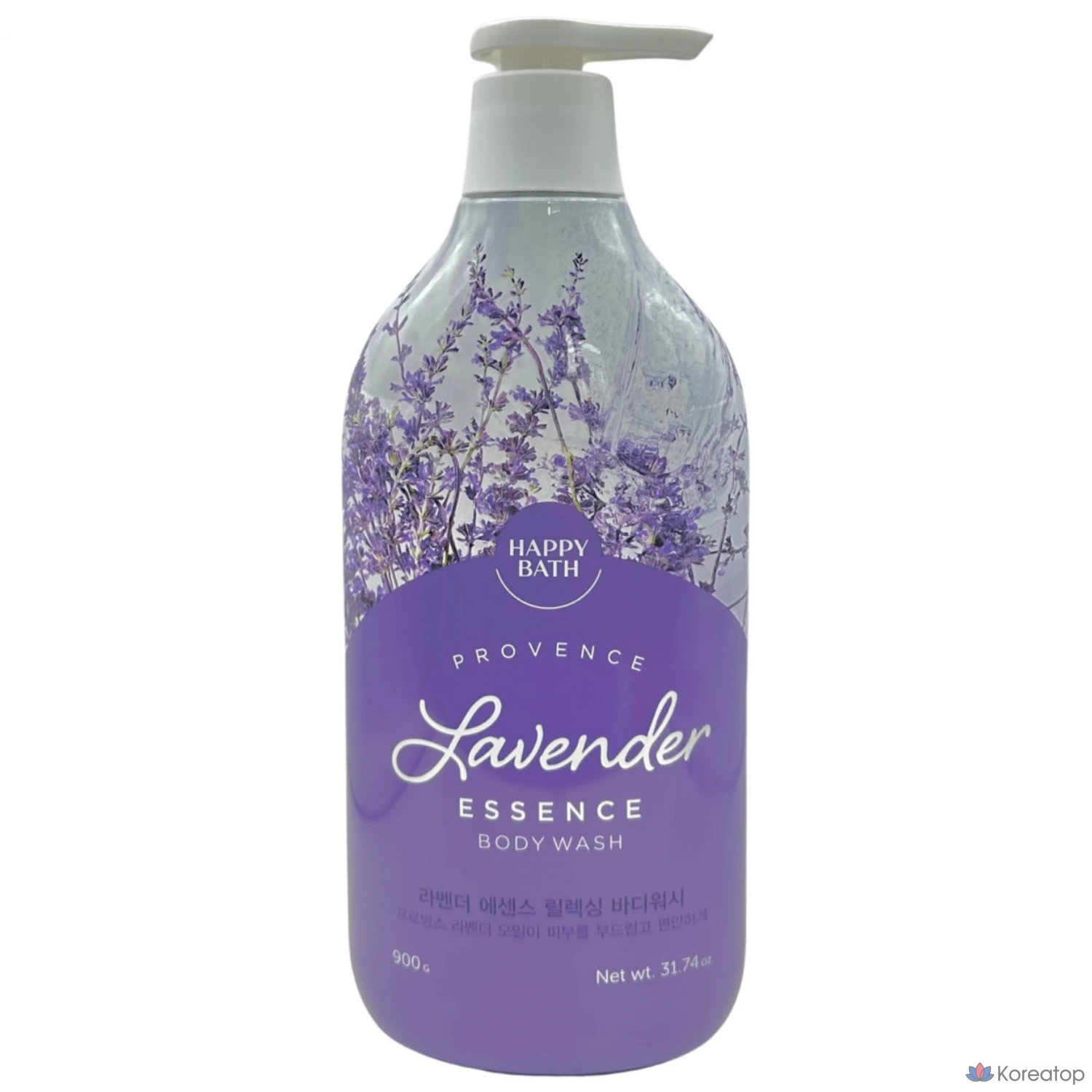 Гель для душа Happy Bath с лавандовой эссенцией, расслабляющий, с травяным ароматом, 900 г, 1 шт.