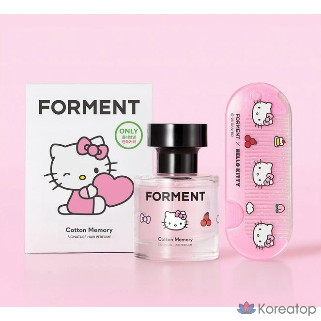 Парфюм для волос Hello Kitty с ароматом персикового мыса Forment Signature Perfume Cotton Memory, 1 шт., 30 мл
