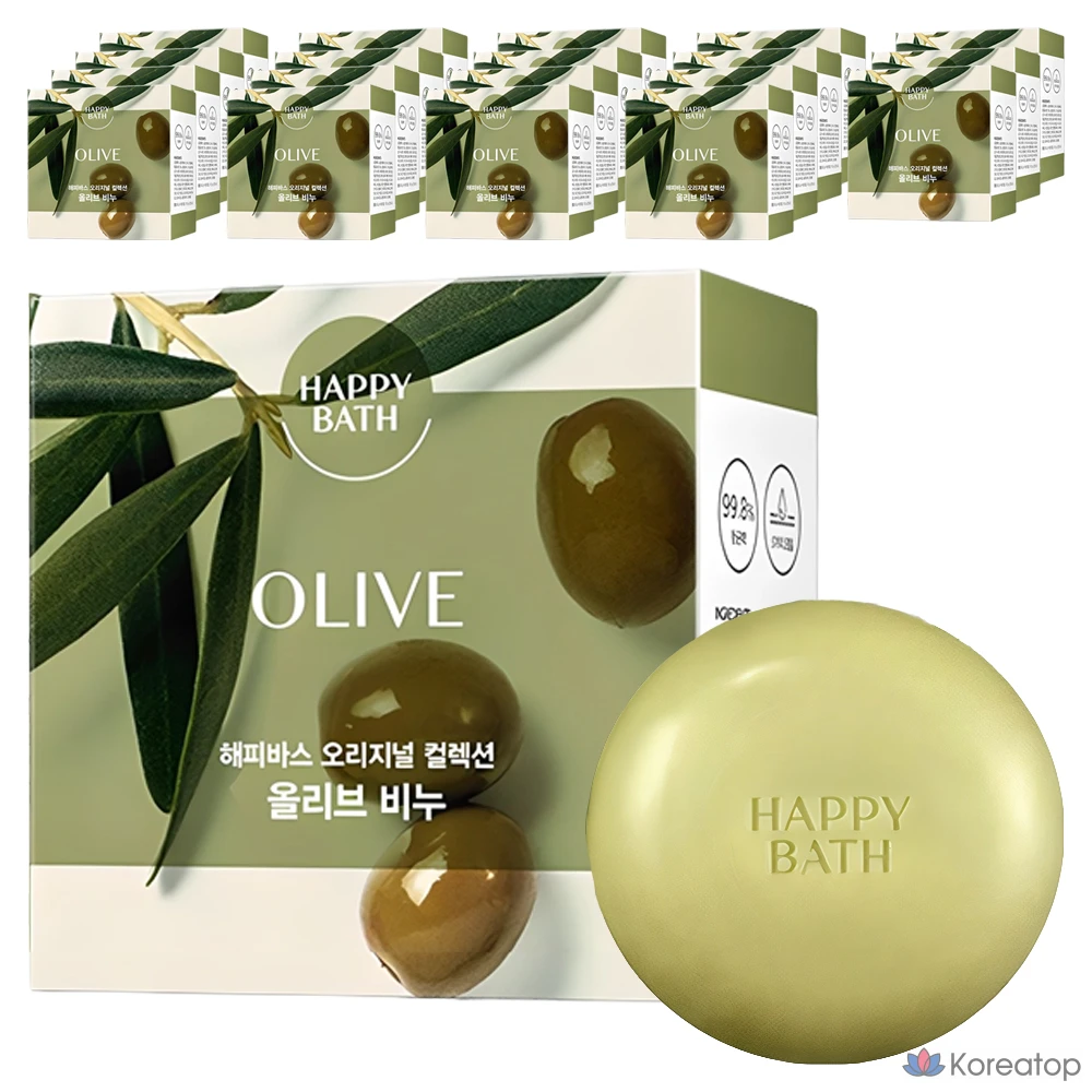 Мыло Happy Bath с оливковой эссенцией, 90 г, 1 упаковка