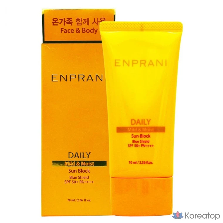 Солнцезащитный крем Enprani Dearful Daily Sunblock Cream SPF50+ PA++++, 70 мл, 1 шт.